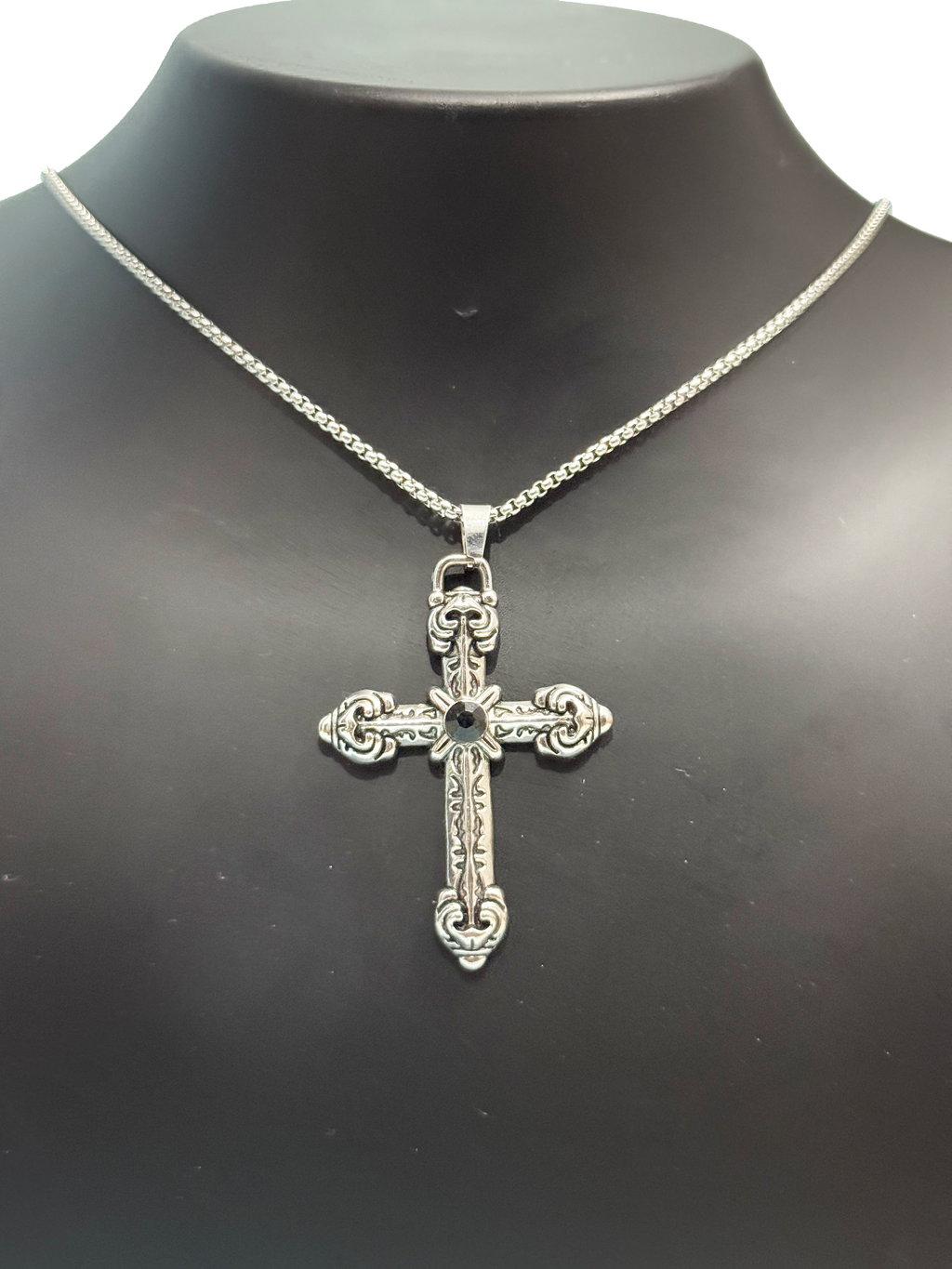 Ravenstone Cross Necklace
