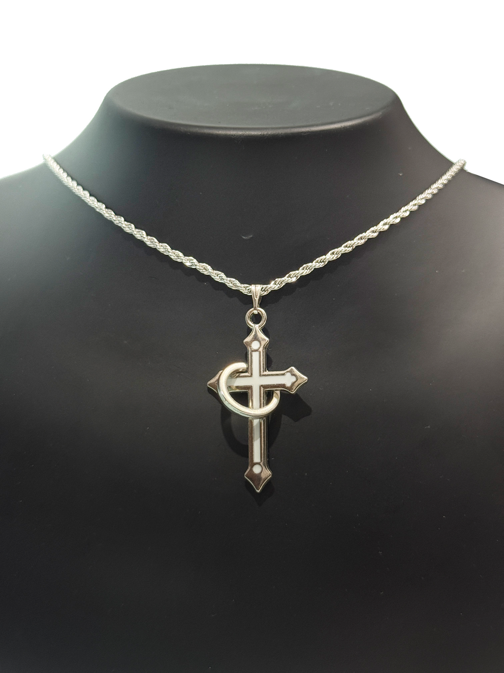 Halo Cross Necklace