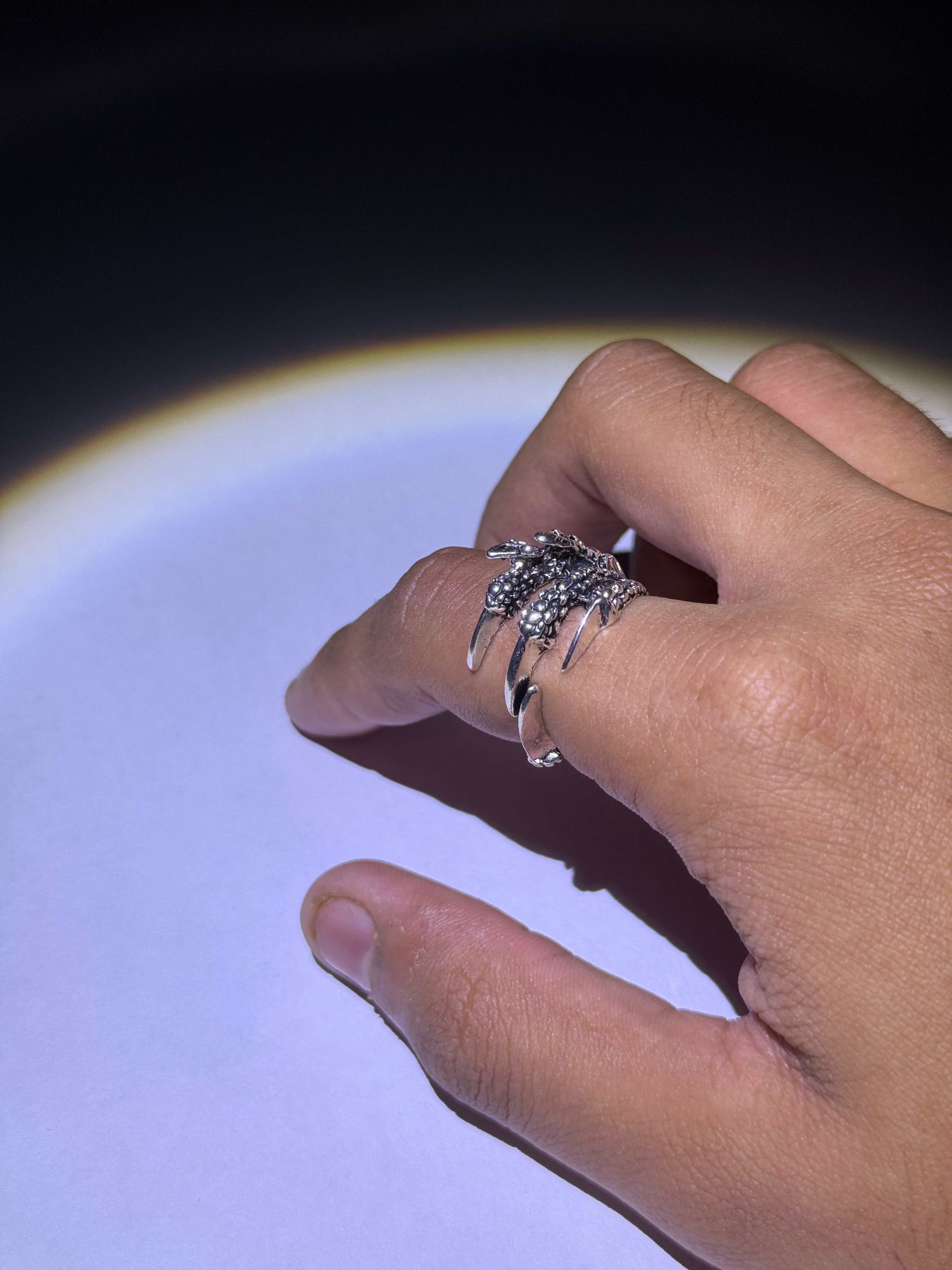 Silver Fang Ring